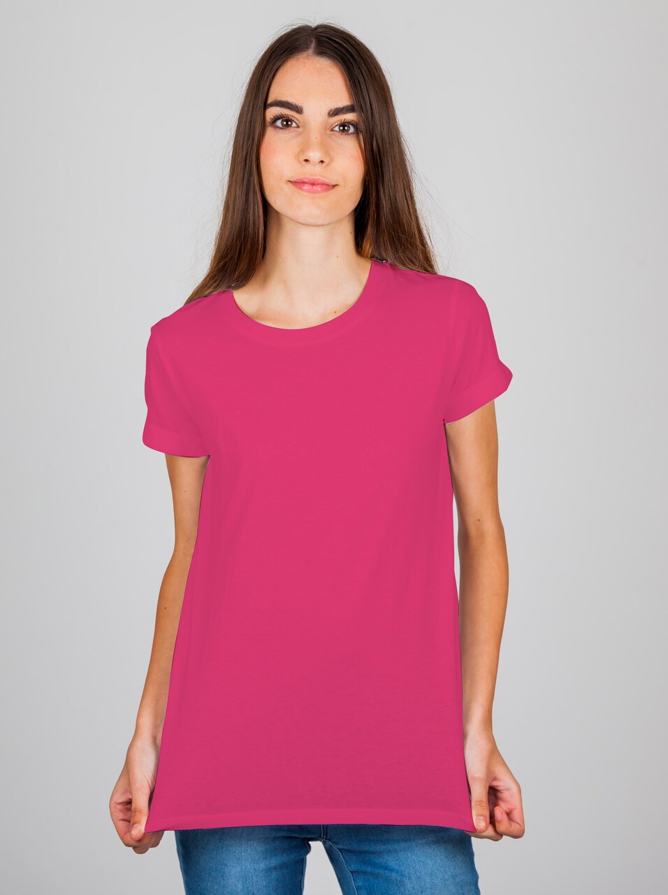BELLA + CANVAS Crewneck Jersey Short Sleeve T-Shirt for Everyday Casual Wear & Custom Print Blank Tee
